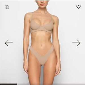 SKIMS Unlined Demi Bra Clay 34DD